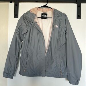 North Face Grey & Pink Dryvent Rain Jacket
